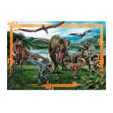 Puzal míreanna mearaí Clementoni domhan jurassic dath super maxi, 104pcs.