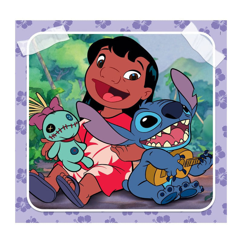 Cleronsi Jigsaw Puzzle Super Color Square Disney Stitch, 3x48st.