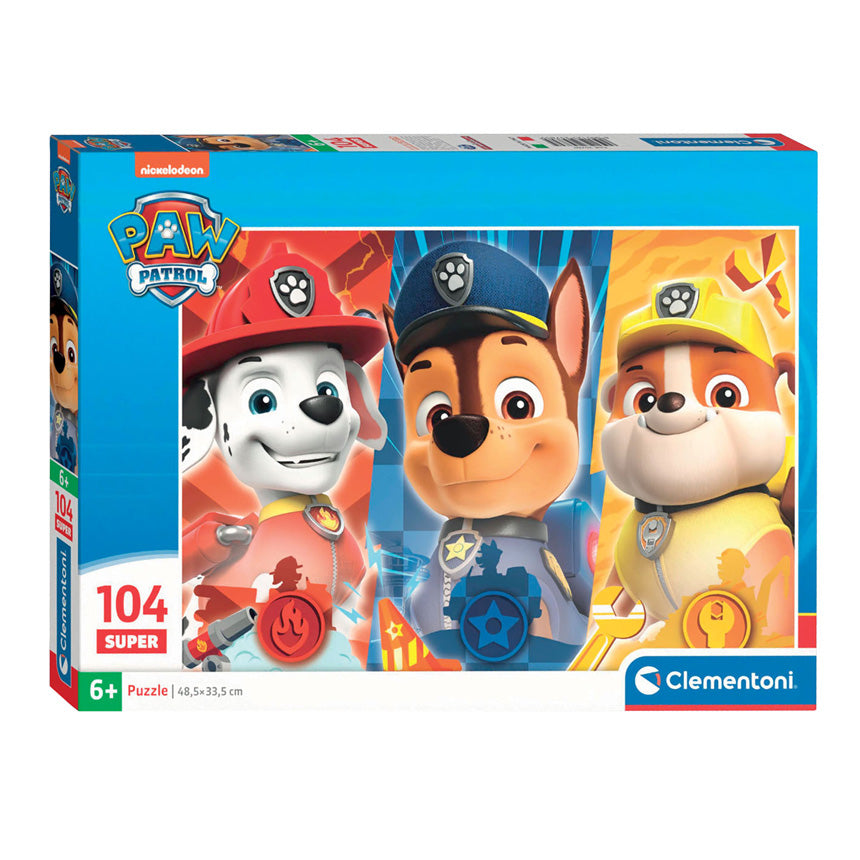 Clementoni Jigsaw Puzzle Super Color Paw Patrol Close Up, 104st.