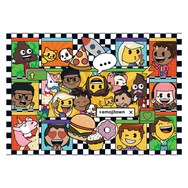 Cleemontoni Jigsaw Puzzle Super Faarf Emotji Stad, 180st.