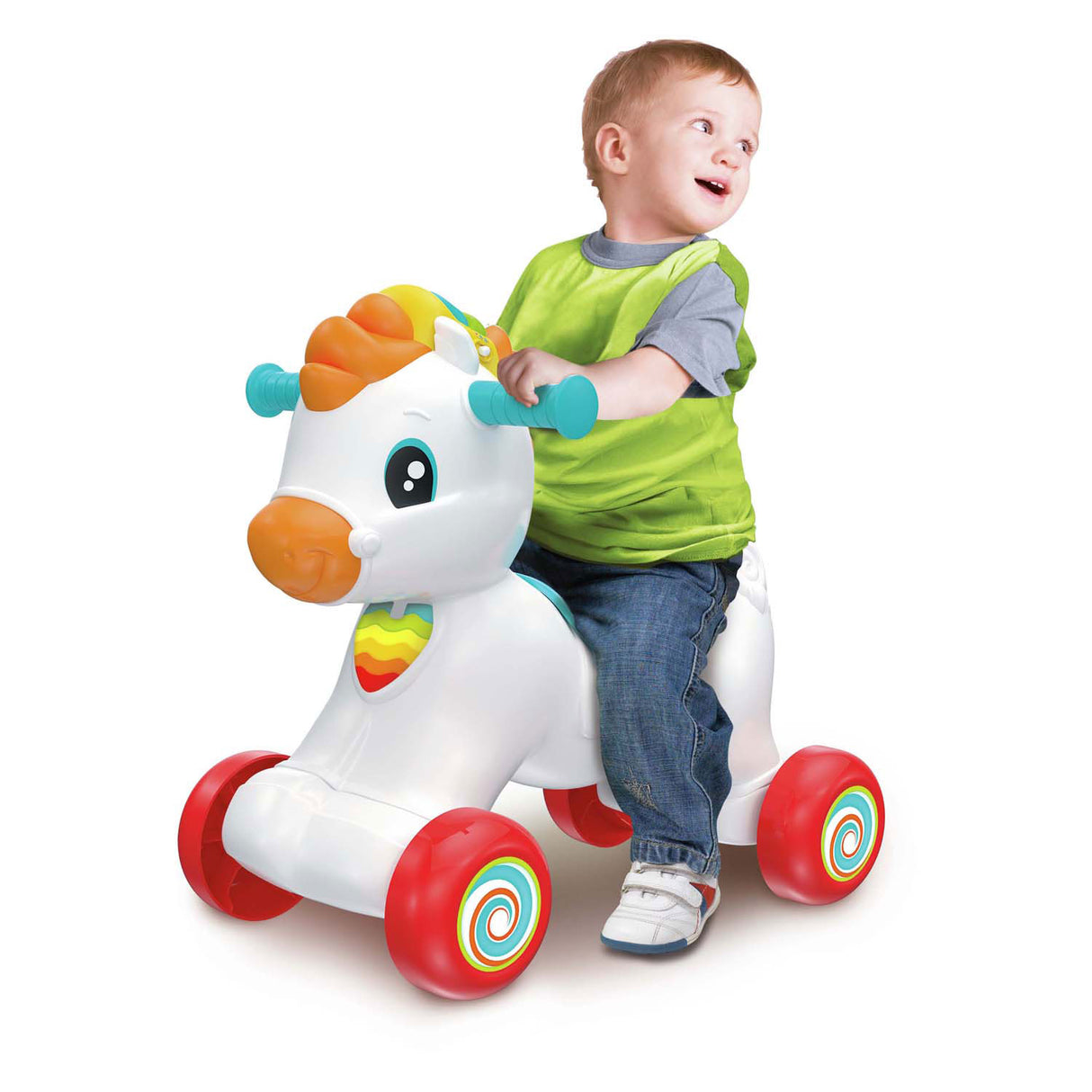 Clementoni baby - rocky le cheval à bascule 3en1