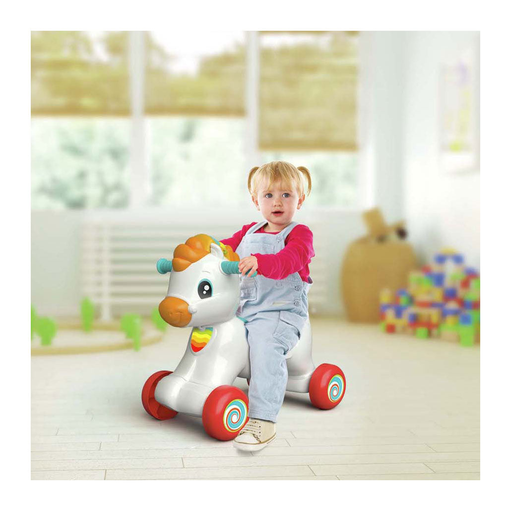 Clementoni baby - rocky le cheval à bascule 3en1