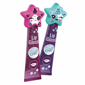 Clementoni crazy chic lip gloss star purple blue