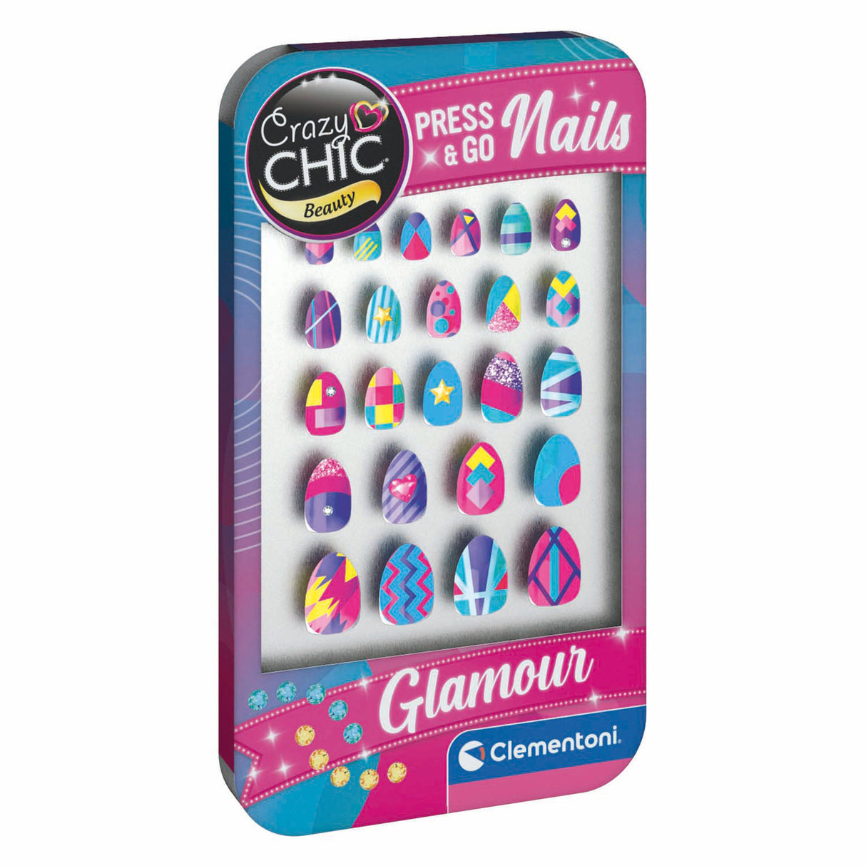 Clementoni crazy chic press go nails - glamour