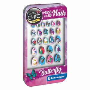 Clementoni Crazy Chic Press Go Nails – Schmetterlinge