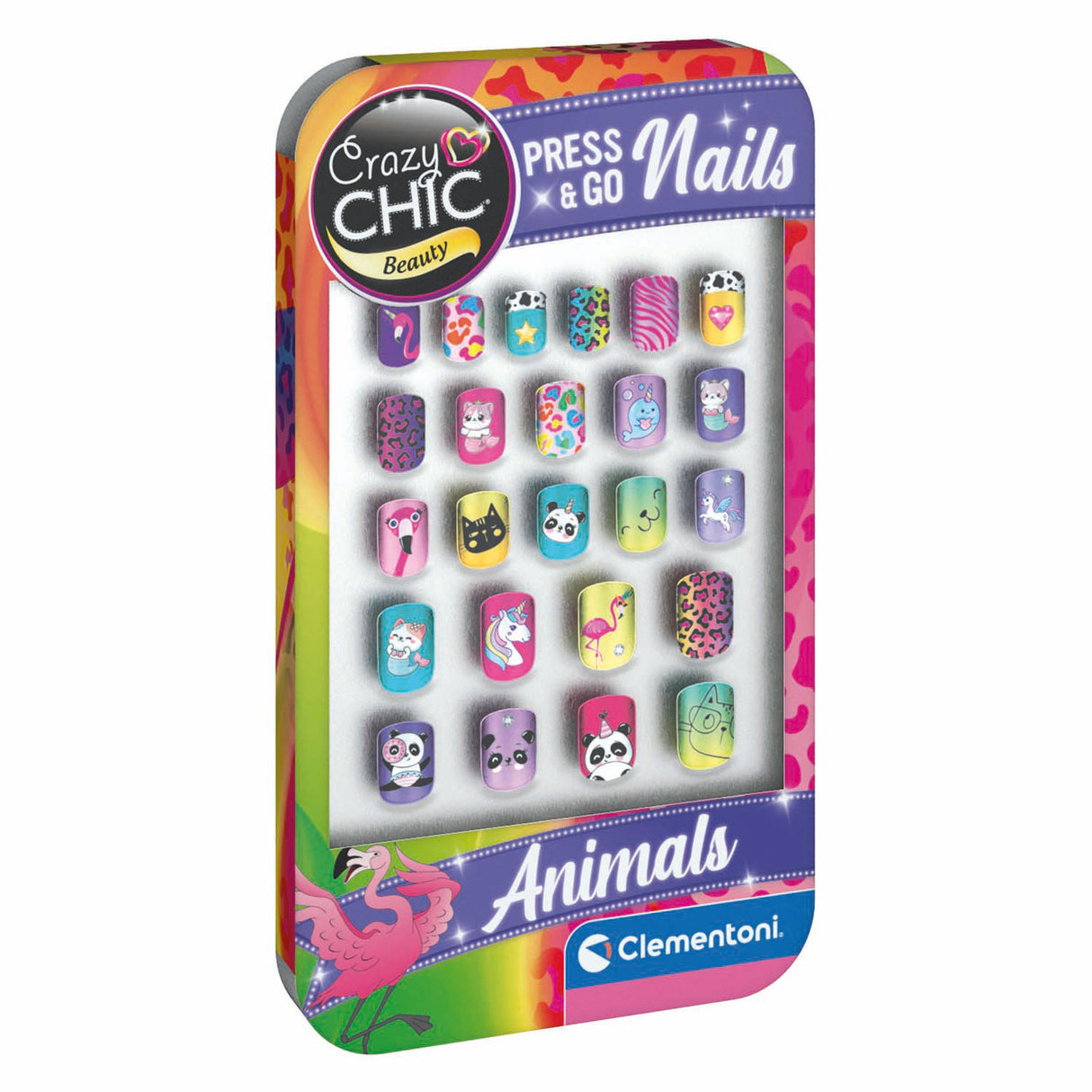 Clementoni Crazy Chic Press Go Nails - Animales