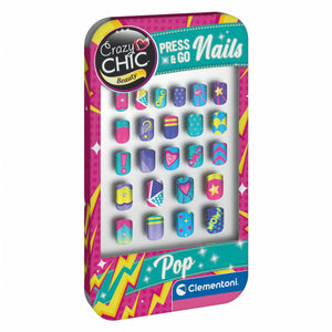 Clementoni Crazy Chic Press Go Nails - Pop