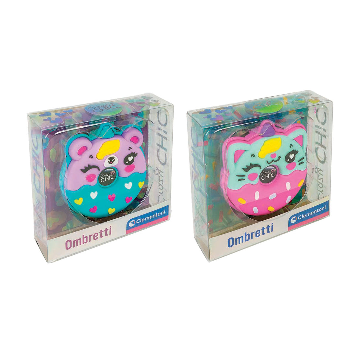 Clementoni sombra de ojos loca chic animales donut azul rosa
