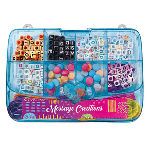Clementoni crazy chic jewelry making bead set in storage box blue