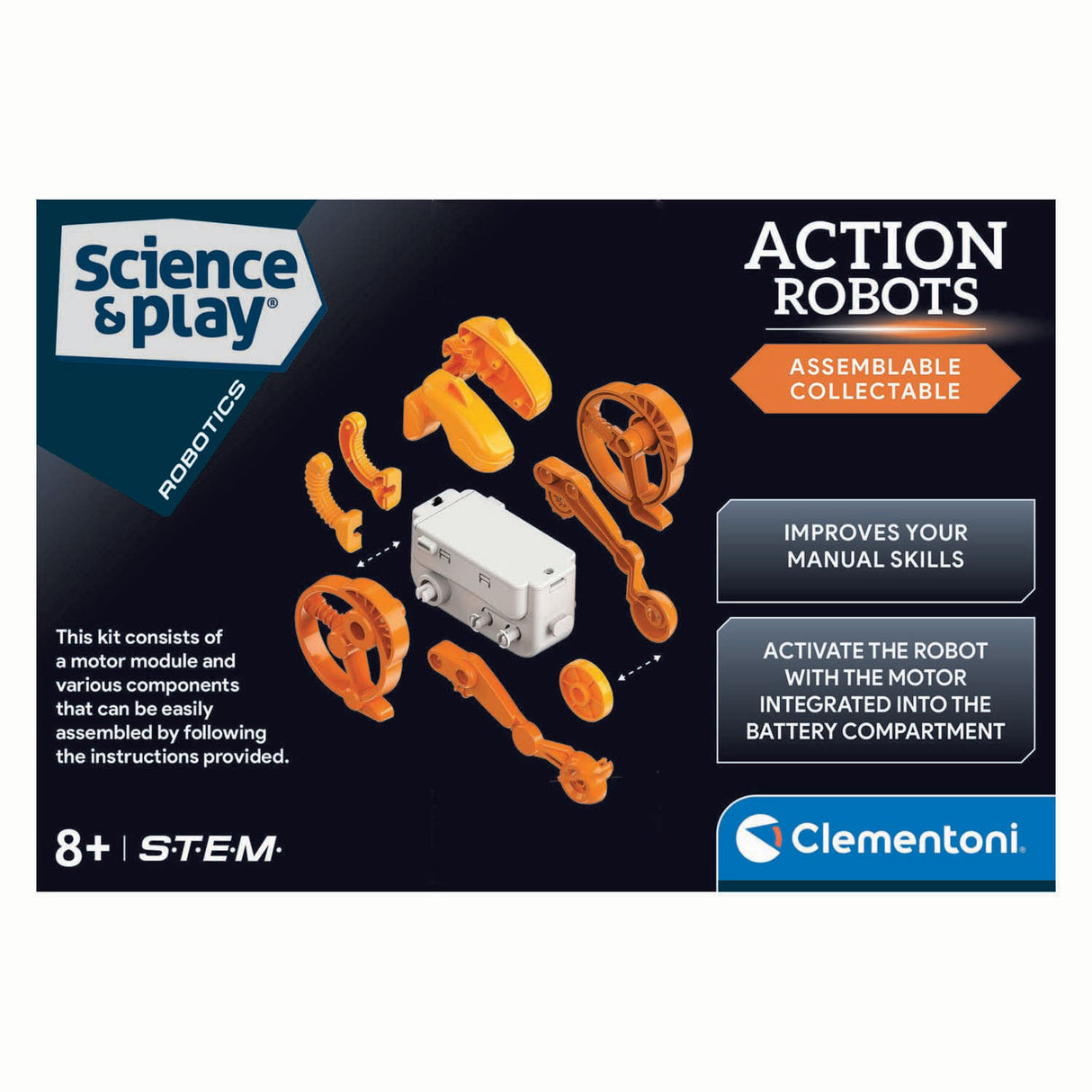 Clementoni Wissenschafts- und Spiel-Action-Roboter – Läufer