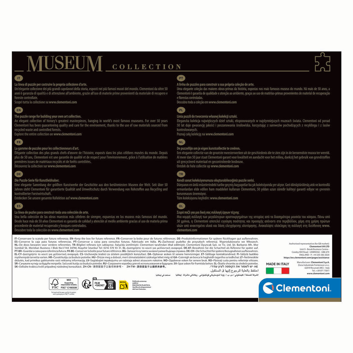 Clementoni Puzzle Puzzle Oruks Madonna dans la grotte, 1000st.