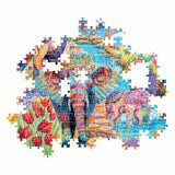 Clementoni jigsaw puzzle artworks elephants carnival, 500st.