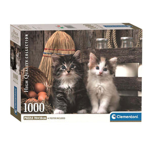 Clementoni puzzle - cute kittens, 1000 pcs.