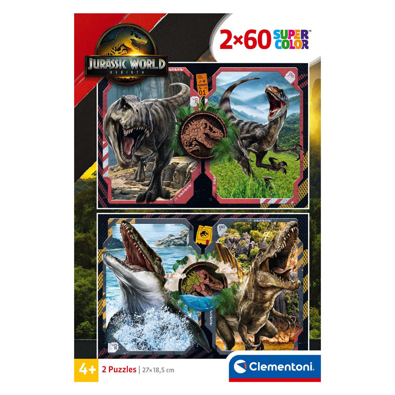 Clementoni puzzle jurassic world, 2x60pcs.