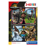 Clementoni puzzle jurassic world, 2x60pcs.