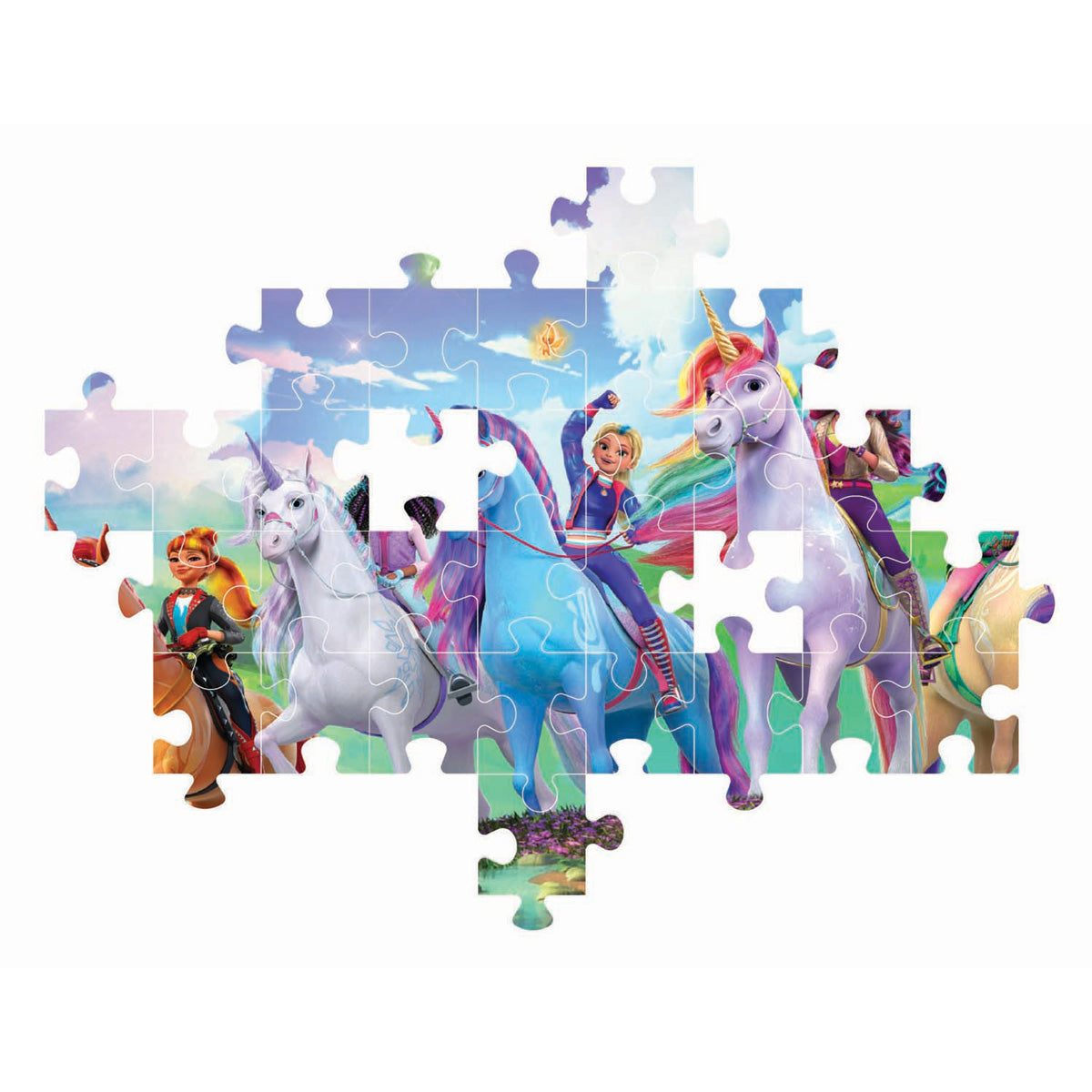 Clementoni puzzle unicorn academy - 104 pieces.