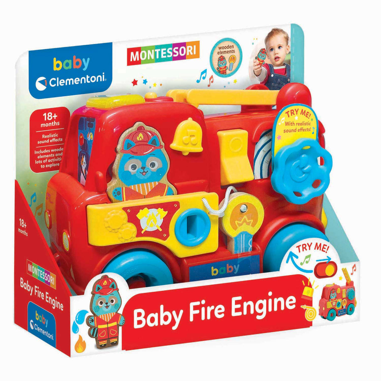 Clementoni baby fire truck educational montessori