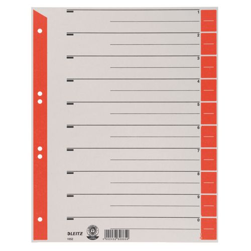 Leitz tabs 230 g m² червени