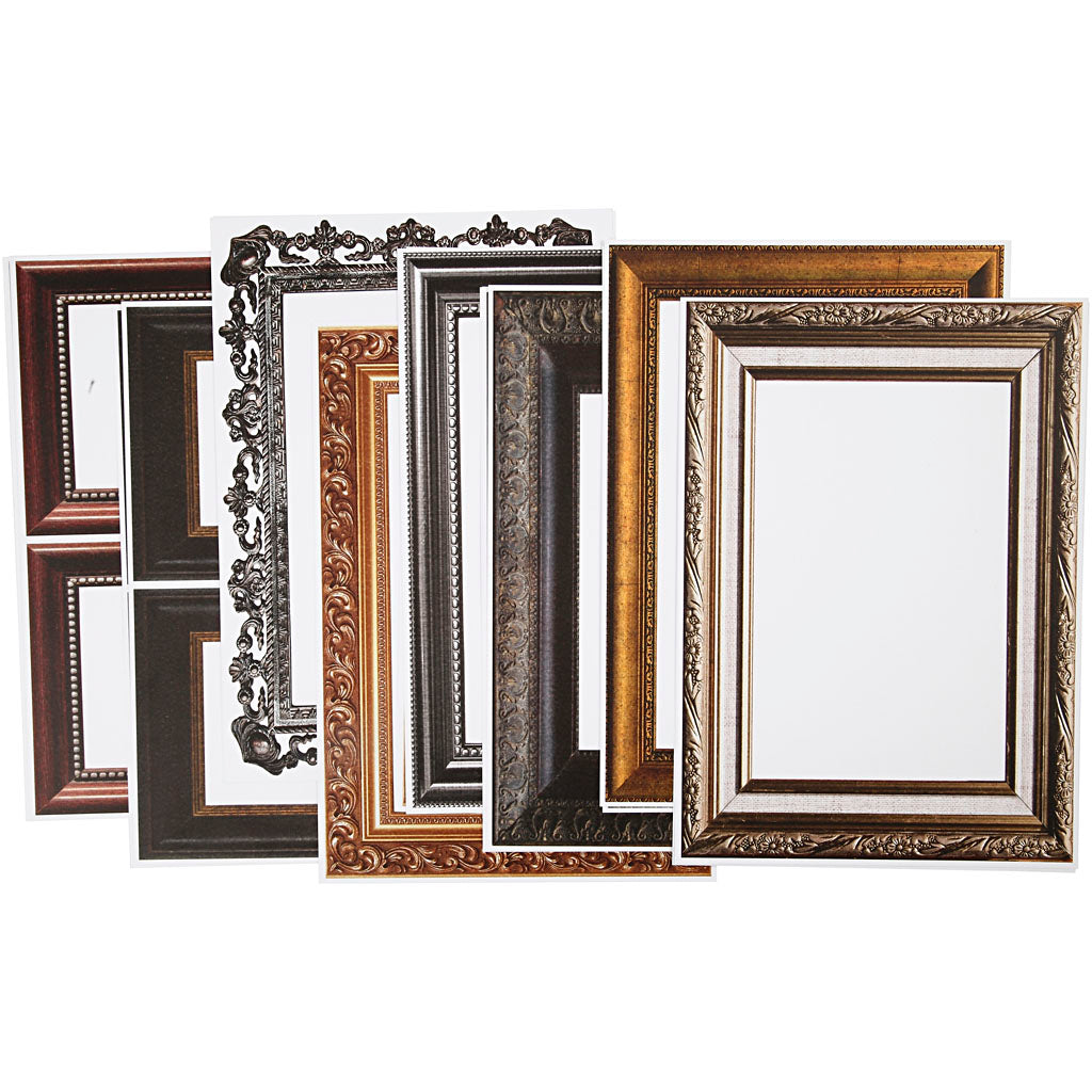 Creativ company lijsten, afm 26,2x18,5 cm, metallic kleuren, 16 div vellen 1 doos