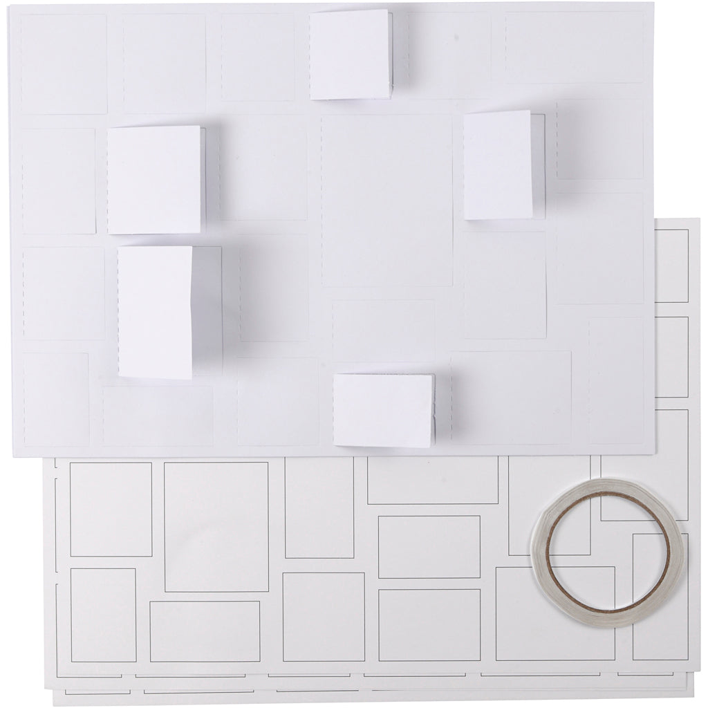 Creativ company Christmas calendar, size 30x42 cm, white, 5 pieces in a box