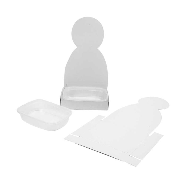 Creativ company waterkersbakje met figuur, persoon, h: 20 cm, wit, 6 set 1 doos