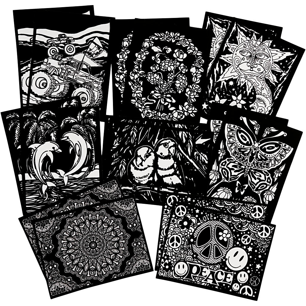 Creativ company velour plaatjes, afm 25x19 cm, 16 stuk 1 doos