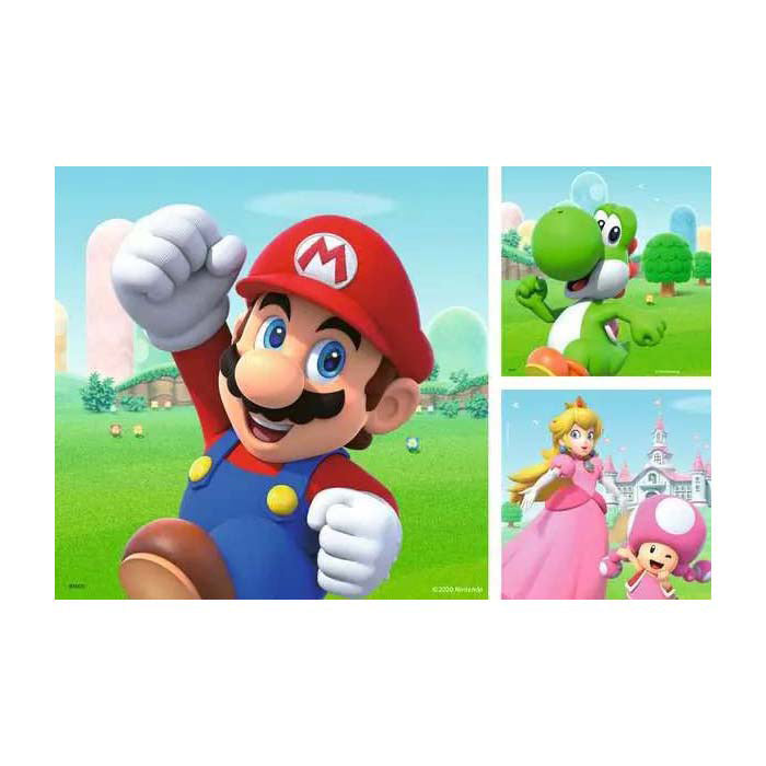 Ravensburger super mario puzzle, 3x49st.