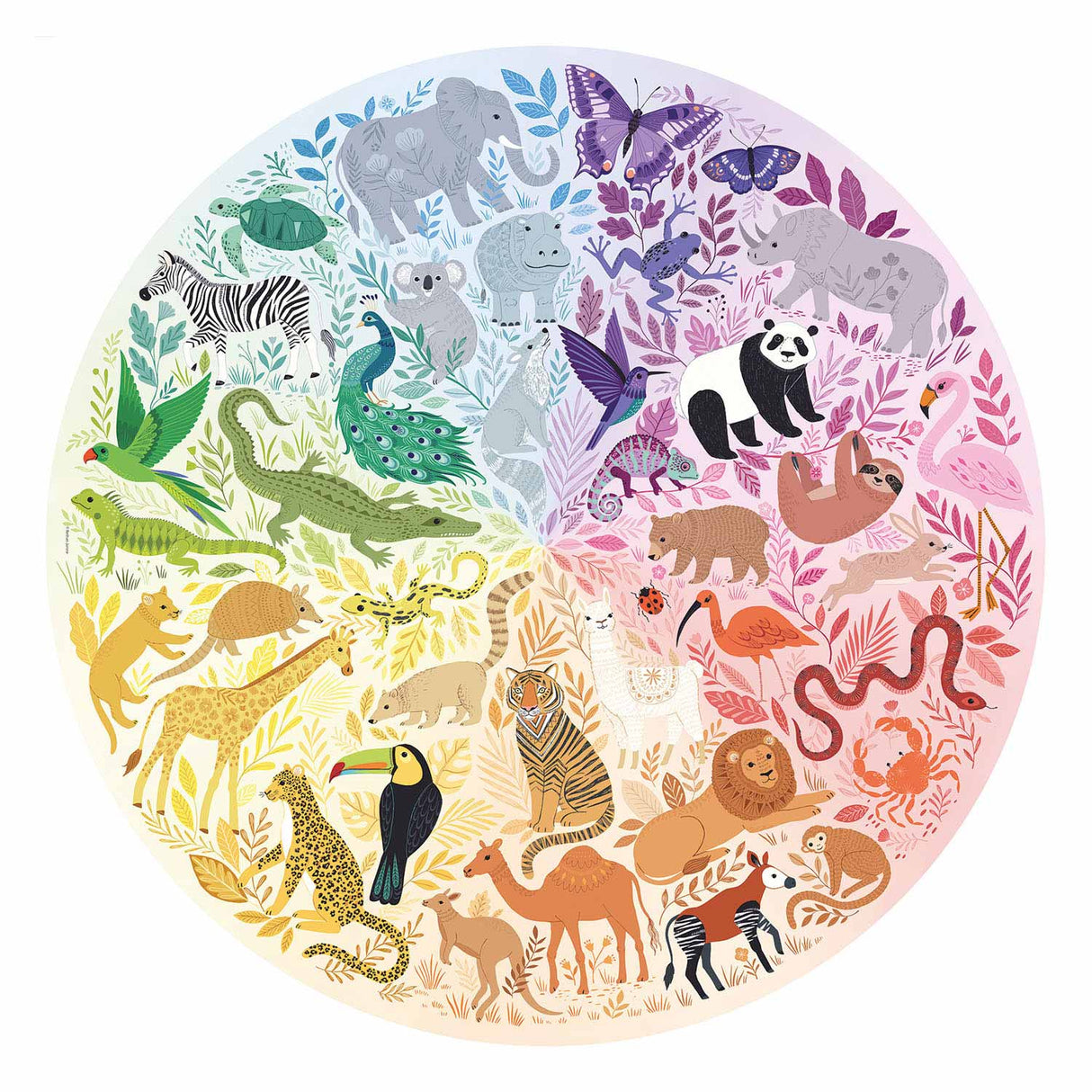 Ravensburger Circle of Colors Puzzles - Animals, 500st.