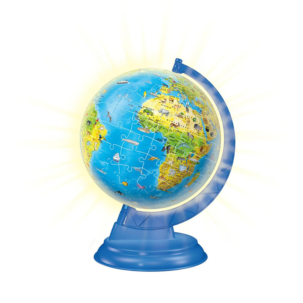 Ravenburger xxl Kinder Globbe Nuecht Editioun an Englesch 3D Puzzel, 180st.