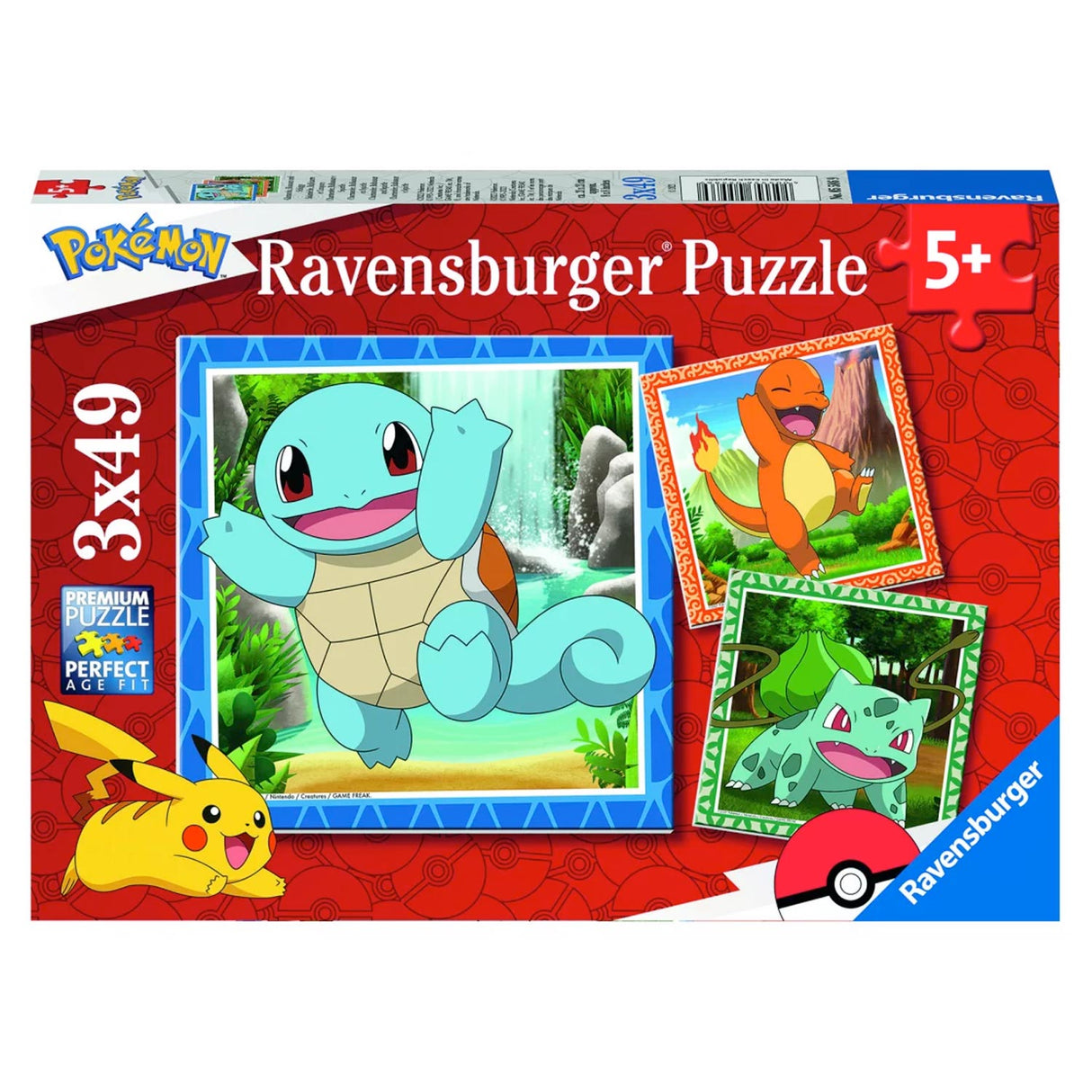 Pokémon Ravensburger: Charmander, Bulbasaur e Squirtle