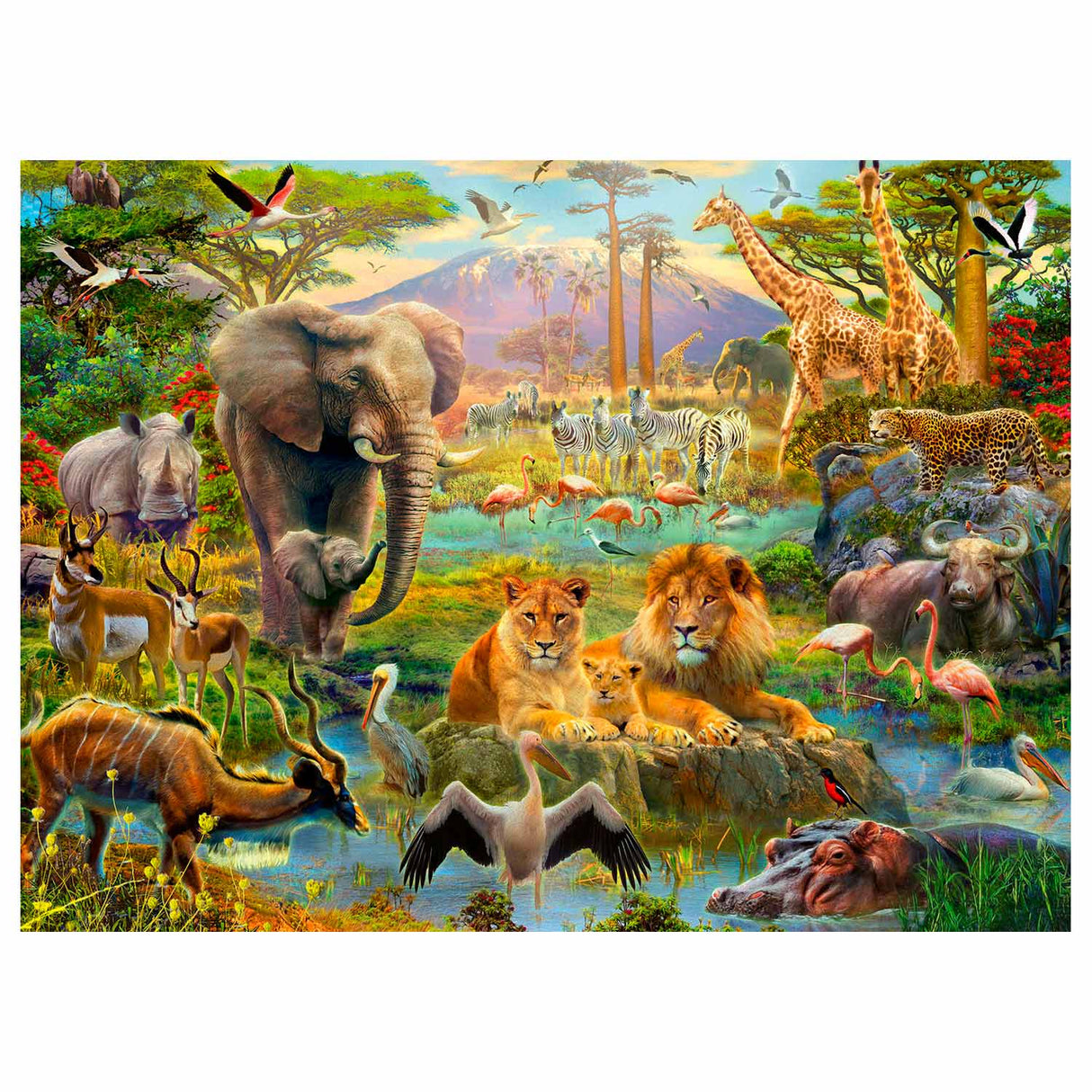 RAVENSBURGER - Živali iz Savane Puzzle 200 kosov xxl