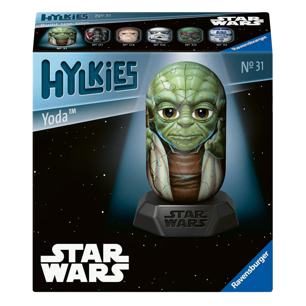 Puzzle 3D Ravensburger Hylkies Star Wars Yoda - 54 pezzi.