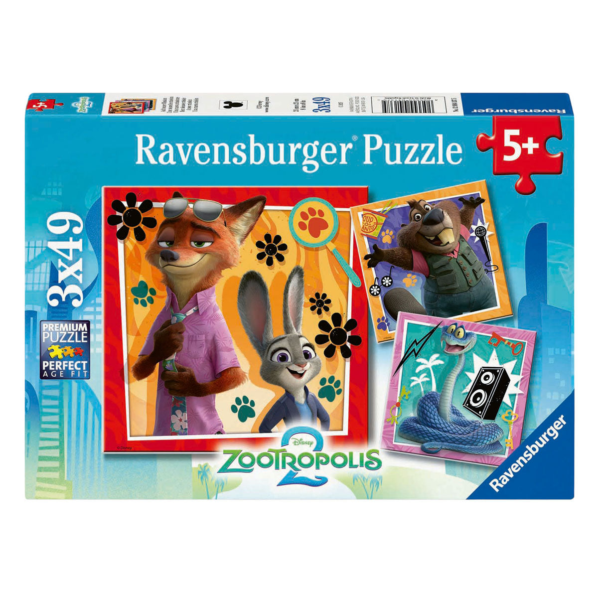 Ravensburger jigsaw puzzle zootopia 2 - 3x49st.