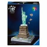 Ravensburger 3d puzzel iconics vrijheidsbeeld - met licht - 128st.