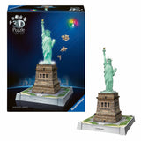 Ravensburger 3d puzzel iconics vrijheidsbeeld - met licht - 128st.