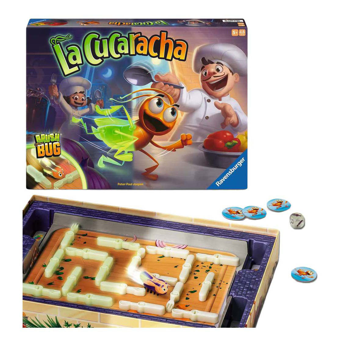 Ravensburger La Cucaracha Glow in the Dark Game - 2-4 Players