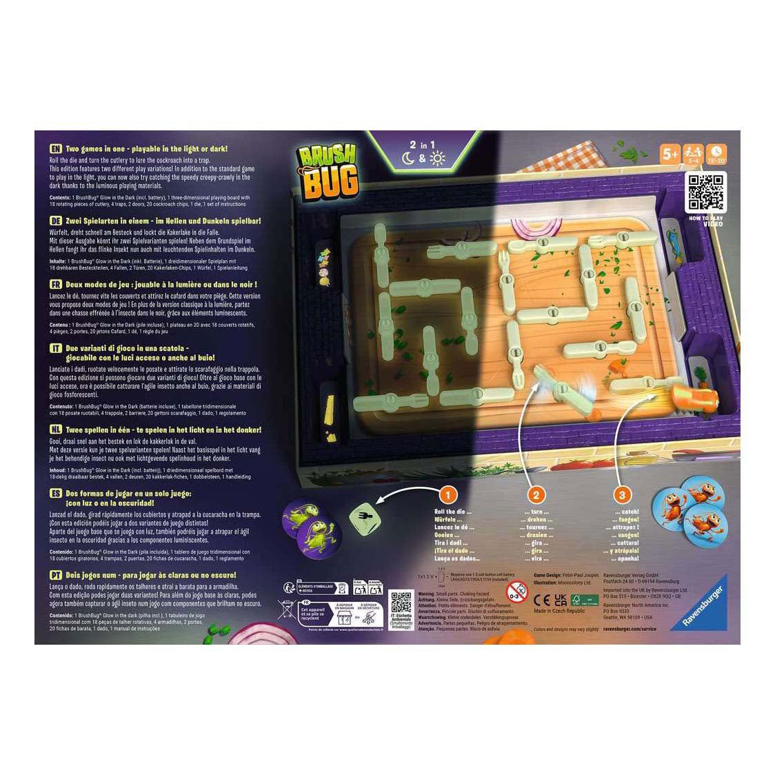 Ravensburger La Cucaracha Glow in the Dark Game - 2-4 Players