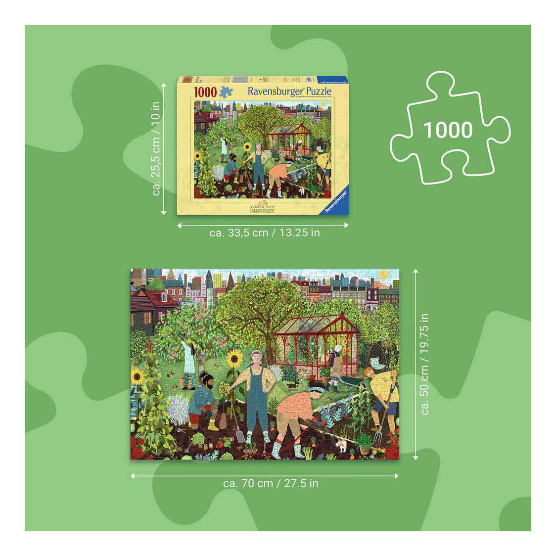 Ravensburger jigsaw puzzle The Allotment - 1000 pieces.