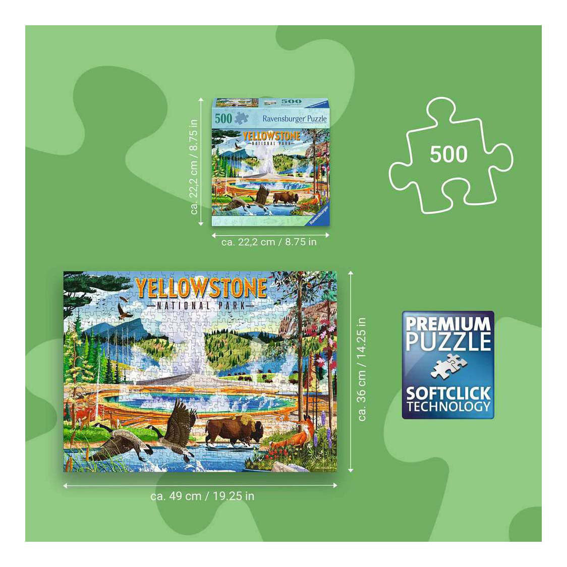 Ravensburger Jigsaw Puzzle Yellowstone National Park - 500 pcs.