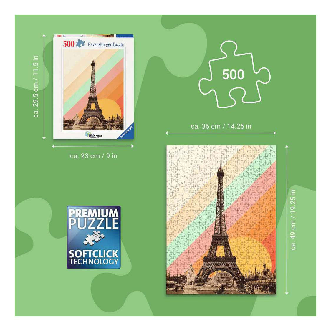 Ravensburger Jigsaw Puzzle Paris Rainbow - 500 pcs.