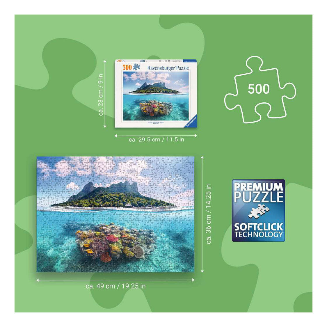 Ravensburger galvosūkių salos vandens peizažas
