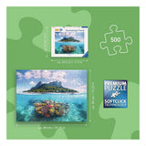 Ravensburger galvosūkių salos vandens peizažas