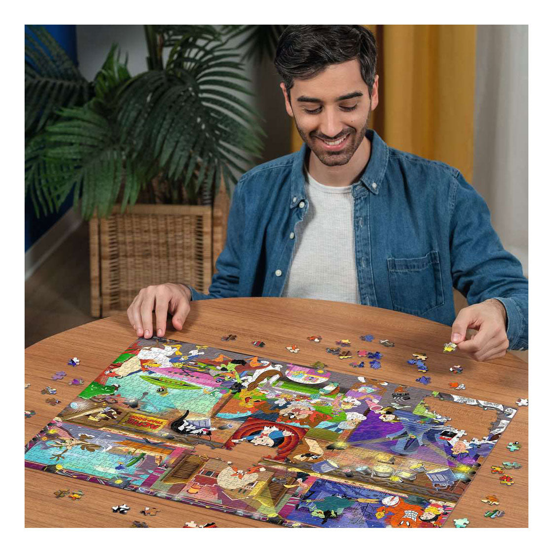 Skladačka Ravensburger Looney Tunes Studio - 1000 ks.