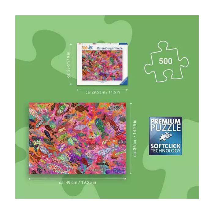 Ravensburger jigsaw puzzle fish in fuchsia - 500 pc.
