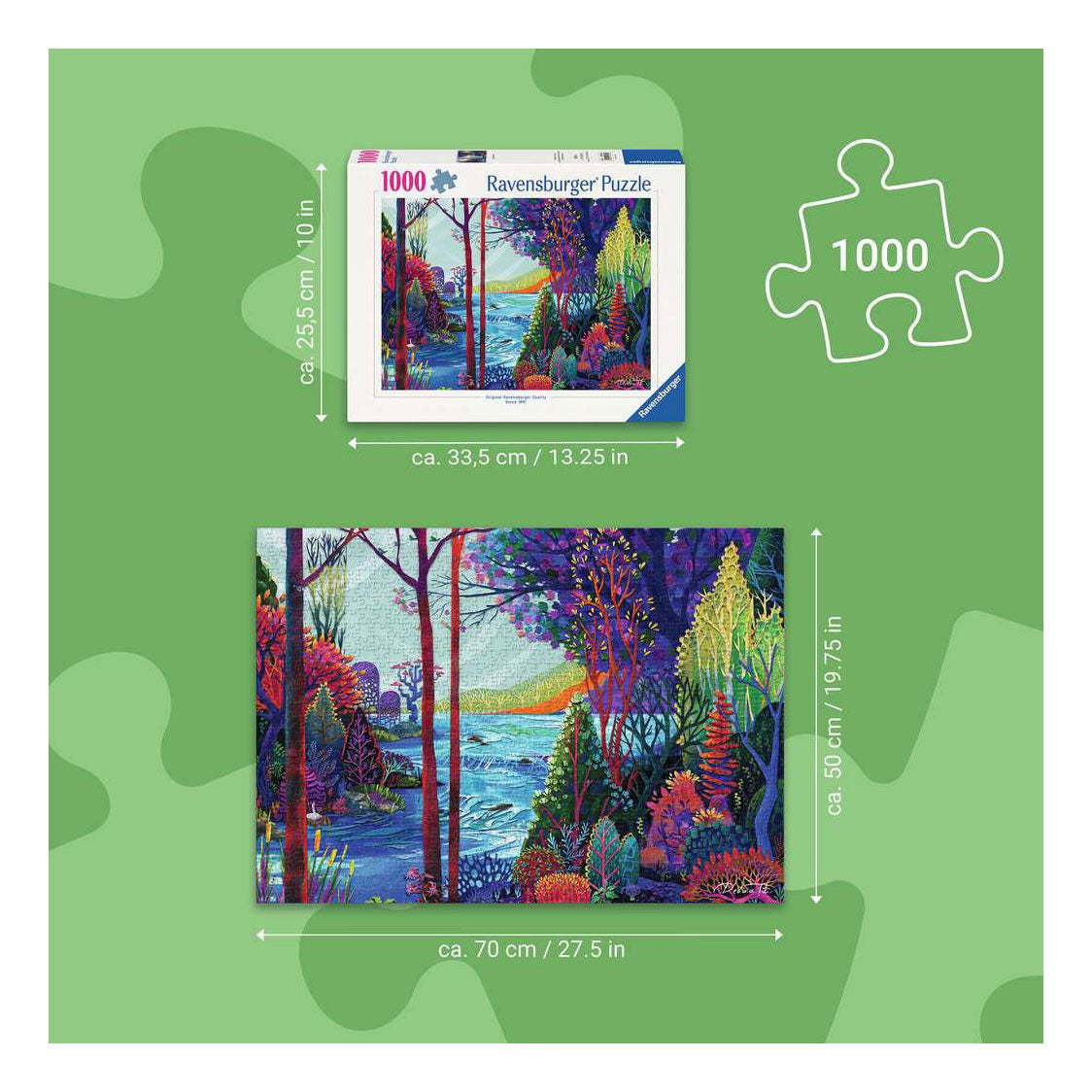 Ravensburger Jigsaw Puzzle Indigo Forest - 1000 Pieces.
