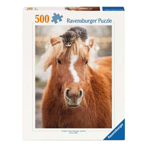 Ravensburger Jigsaw Puzzle Pony and Cat - 500 pieces.