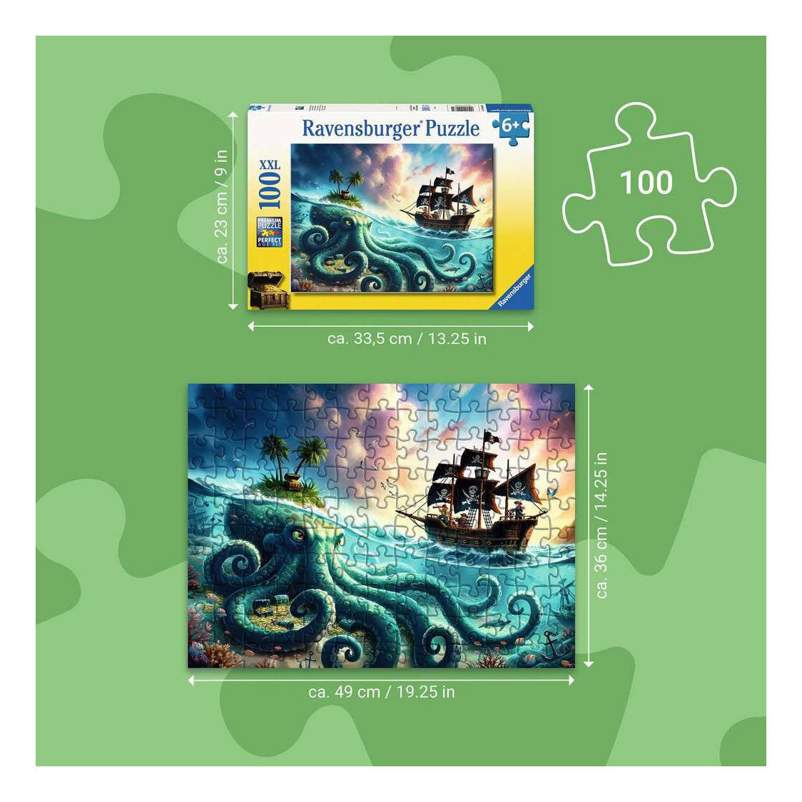 Ravensburger Pirate Treasure 100pc Jigsaw Puzzle