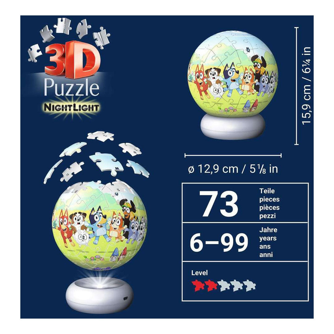 Ravensburger 3D puzzle nočná lampa modrá - 73 ks.