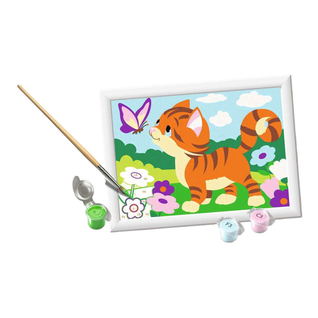 Ravensburger CreArt Paint by Numbers - Cat with Butterfly