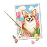 Ravensburger CreArt Paint by Number - Flowery Corgi